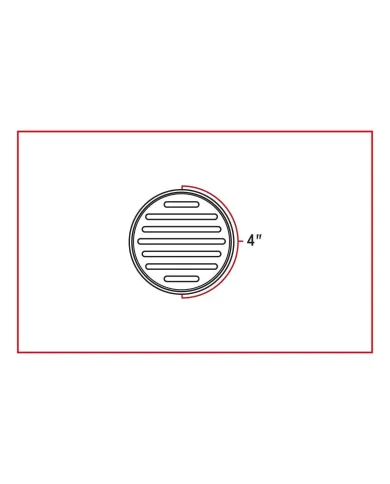 TXTLED-F4A - 4" Flatline Amber LED (49 Diodes)