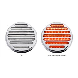 TXTLED-F4CR - 4" Flatline Clear Red LED (49 Diodes)