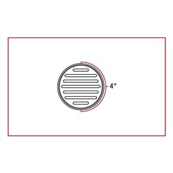 TXTLED-F4CR - 4" Flatline Clear Red LED (49 Diodes)