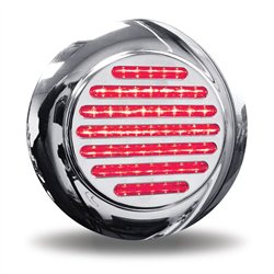 TXTLED-F4CR1 - 4" Flatline Flange Mount Clear Red LED (49 Diodes)