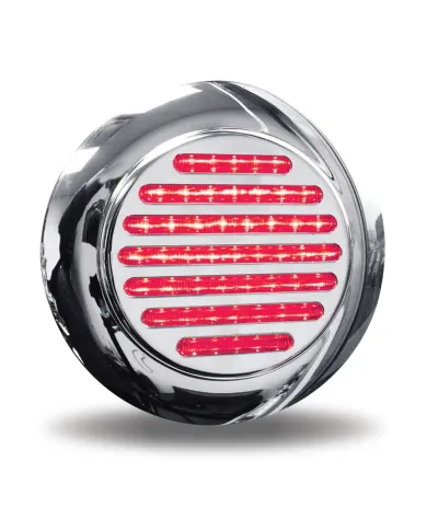 TXTLED-F4CR1 - 4" Flatline Flange Mount Clear Red LED (49 Diodes)