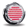 TXTLED-F4CR1 - 4" Flatline Flange Mount Clear Red LED (49 Diodes)