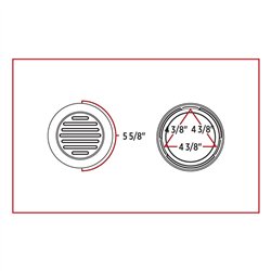 TXTLED-F4R1 - 4" Flatline Flange Mount Red LED (49 Diodes)