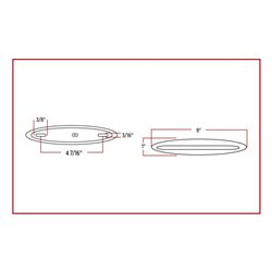 TXTLED-F9W - 9" X 1" Flatline Color Slim-Line White Marker LED (14 Diodes)
