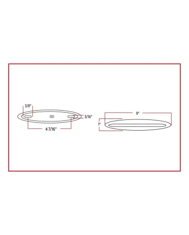 TXTLED-F9W - 9" X 1" Flatline Color Slim-Line White Marker LED (14 Diodes)
