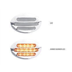 TXTLED-FG2CA - Small Marker Flatline Clear Amber LED (13 Diodes)