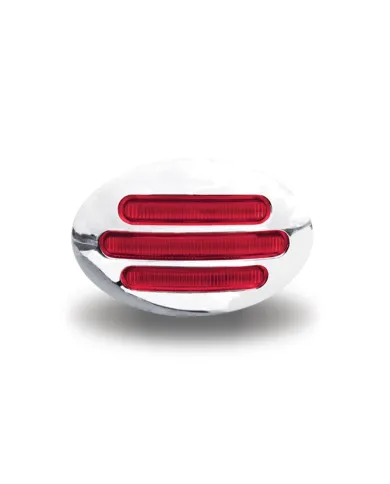 TXTLED-FG2CR - Small Marker Flatline Clear Red LED (13 Diodes)