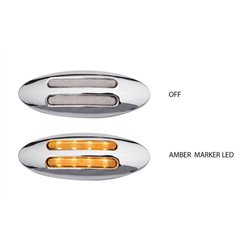 TXTLED-FG3CA - Small Marker Flatline Clear Amber LED (8 Diodes)