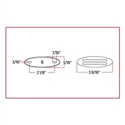 TXTLED-FG3CA - Small Marker Flatline Clear Amber LED (8 Diodes)