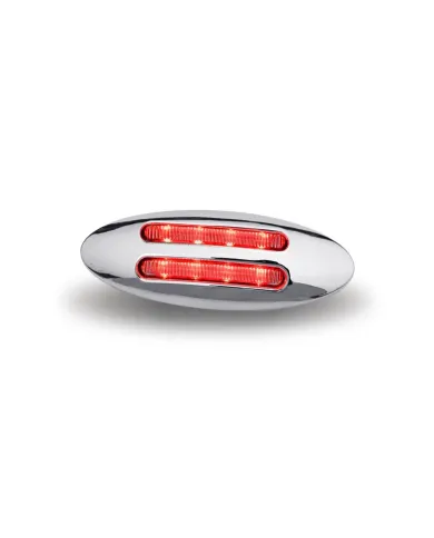 TXTLED-FG3CR - Small Marker Flatline Clear Red LED (8 Diodes)
