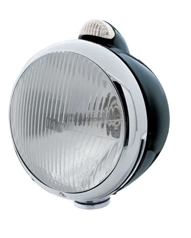 UP32415-Black Guide 682-C Headlight H4 & Dual Mode LED Signal - Clear Lens