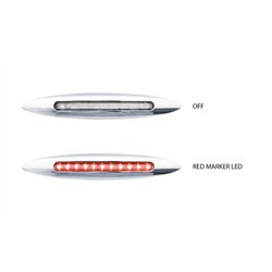 TXTLED-FG4CR - Slim Marker Flatline Clear Red LED (9 Diodes)
