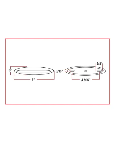 TXTLED-FG4CR - Slim Marker Flatline Clear Red LED (9 Diodes)