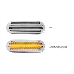 TXTLED-FOCA - Oval Flatline Clear Amber LED (52 Diodes)