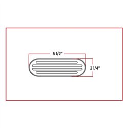 TXTLED-FOCA - Oval Flatline Clear Amber LED (52 Diodes)