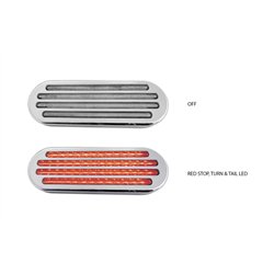 TXTLED-FOCR - Oval Flatline Clear Red LED (52 Diodes)