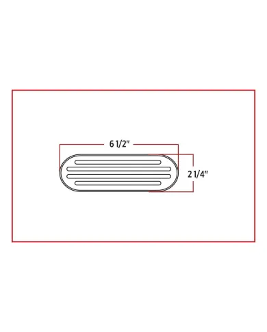 TXTLED-FOCR - Oval Flatline Clear Red LED (52 Diodes)