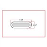 TXTLED-FOCR - Oval Flatline Clear Red LED (52 Diodes)