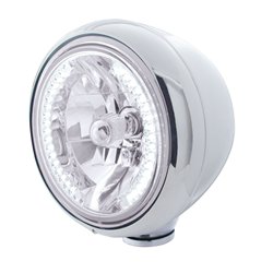 UP32420-Stainless Steel Guide 682-C Style Headlight H4 Bulb With 34 White LED