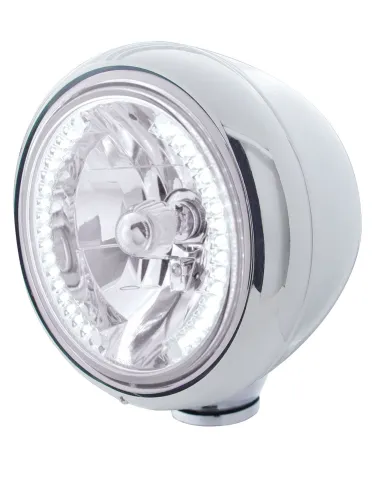 UP32420-Stainless Steel Guide 682-C Style Headlight H4 Bulb With 34 White LED