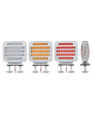 TXTLED-FSC - Flatline Double Face Double Post Square Clear LED