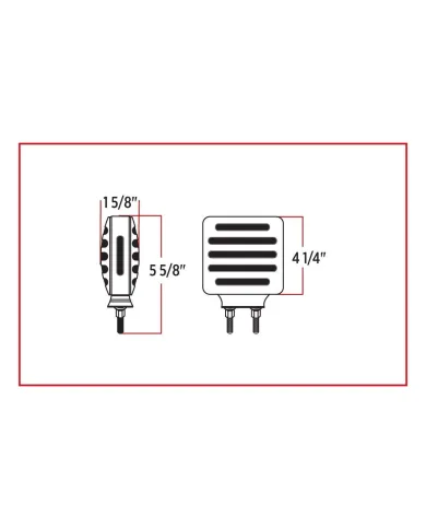 TXTLED-FSC - Flatline Double Face Double Post Square Clear LED