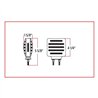 TXTLED-FSC - Flatline Double Face Double Post Square Clear LED