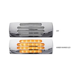 TXTLED-FTCA - 2" X 6" Flatline Clear Amber Trailer LED (22 Diodes)