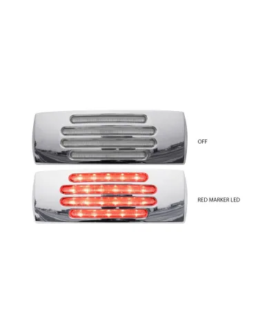 TXTLED-FTCR - 2" X 6" Flatline Clear Red Trailer LED (22 Diodes)