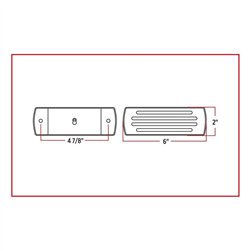 TXTLED-FTCR - 2" X 6" Flatline Clear Red Trailer LED (22 Diodes)
