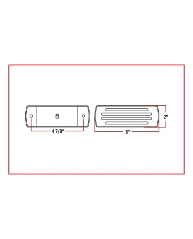 TXTLED-FTR - 2" X 6" Flatline Red Trailer LED (22 Diodes)