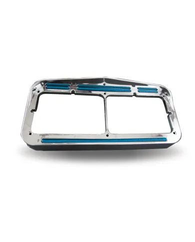 TXTLED-FX106 - Universal Rectangular Dual Flatline Headlight Bezel - Amber/Blue
