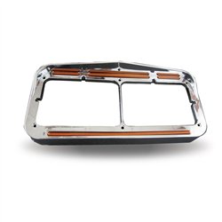 TXTLED-FX106 - Universal Rectangular Dual Flatline Headlight Bezel - Amber/Blue