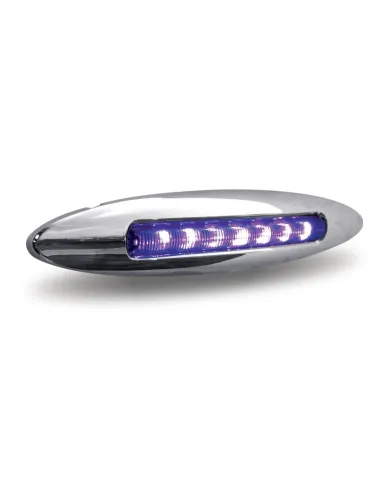 TXTLED-FX120 - 6" Slim Marker Dual Flatline Amber/Purple LED (9 Diodes)