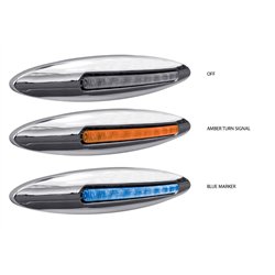 TXTLED-FX80 - 6" Slim Marker Dual Flatline Amber/Blue LED (9 Diodes)