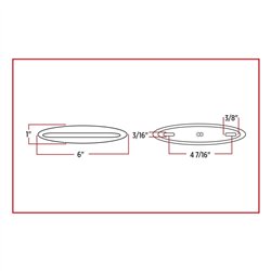 TXTLED-FX80 - 6" Slim Marker Dual Flatline Amber/Blue LED (9 Diodes)