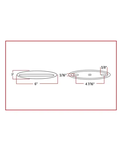TXTLED-FX80 - 6" Slim Marker Dual Flatline Amber/Blue LED (9 Diodes)