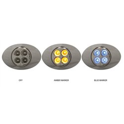 TXTLED-G2XAB - Marker M3 Style Dual Revolution Amber/Blue LED (4 Diodes)