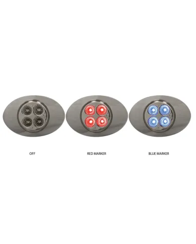 TXTLED-G2XRB - Marker M3 Style Dual Revolution Red/Blue LED (4 Diodes)