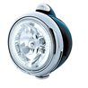 UP32443-Black Guide 682-C Headlight H4 With White LED & Dual Mode LED Signal - Clear Lens