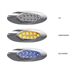 TXTLED-G4XAB - Marker M1 Style Dual Revolution Amber/Blue LED (10 Diodes)