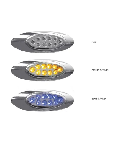TXTLED-G4XAB - Marker M1 Style Dual Revolution Amber/Blue LED (10 Diodes)