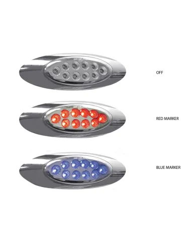 TXTLED-G4XRB - Marker M1 Style Dual Revolution Red/Blue LED (10 Diodes)