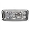 TXTLED-H120 - Rectangular Halo LED Projector Headlight Assembly - Chrome (Driver Side)