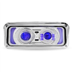 TXTLED-H124 - Rectangular Backlit LED Projector Headlight Assembly - Chrome (Driver Side)