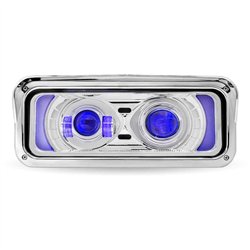 TXTLED-H125 - Rectangular Backlit LED Projector Headlight Assembly - Chrome (Passenger Side)