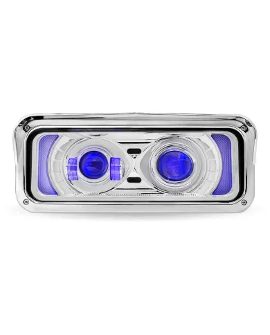 TXTLED-H125 - Rectangular Backlit LED Projector Headlight Assembly - Chrome (Passenger Side)