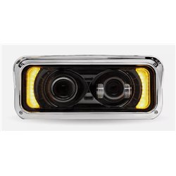 TXTLED-H135 - Rectangular Backlit LED Projector Headlight Assembly - Black (Passenger Side)