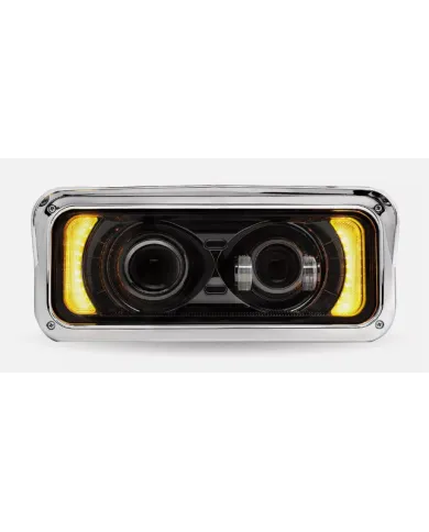 TXTLED-H135 - Rectangular Backlit LED Projector Headlight Assembly - Black (Passenger Side)