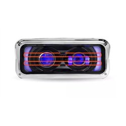 TXTLED-H136 - Rectangular HEATED Backlit LED Projector Headlight Assembly - Black (Driver Side)